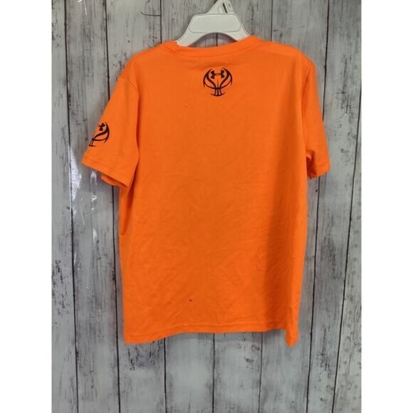 Tomato girl Under Armour Heatgear Youth XL Full Court Shirt Orange S/S - Picture 3 of 5